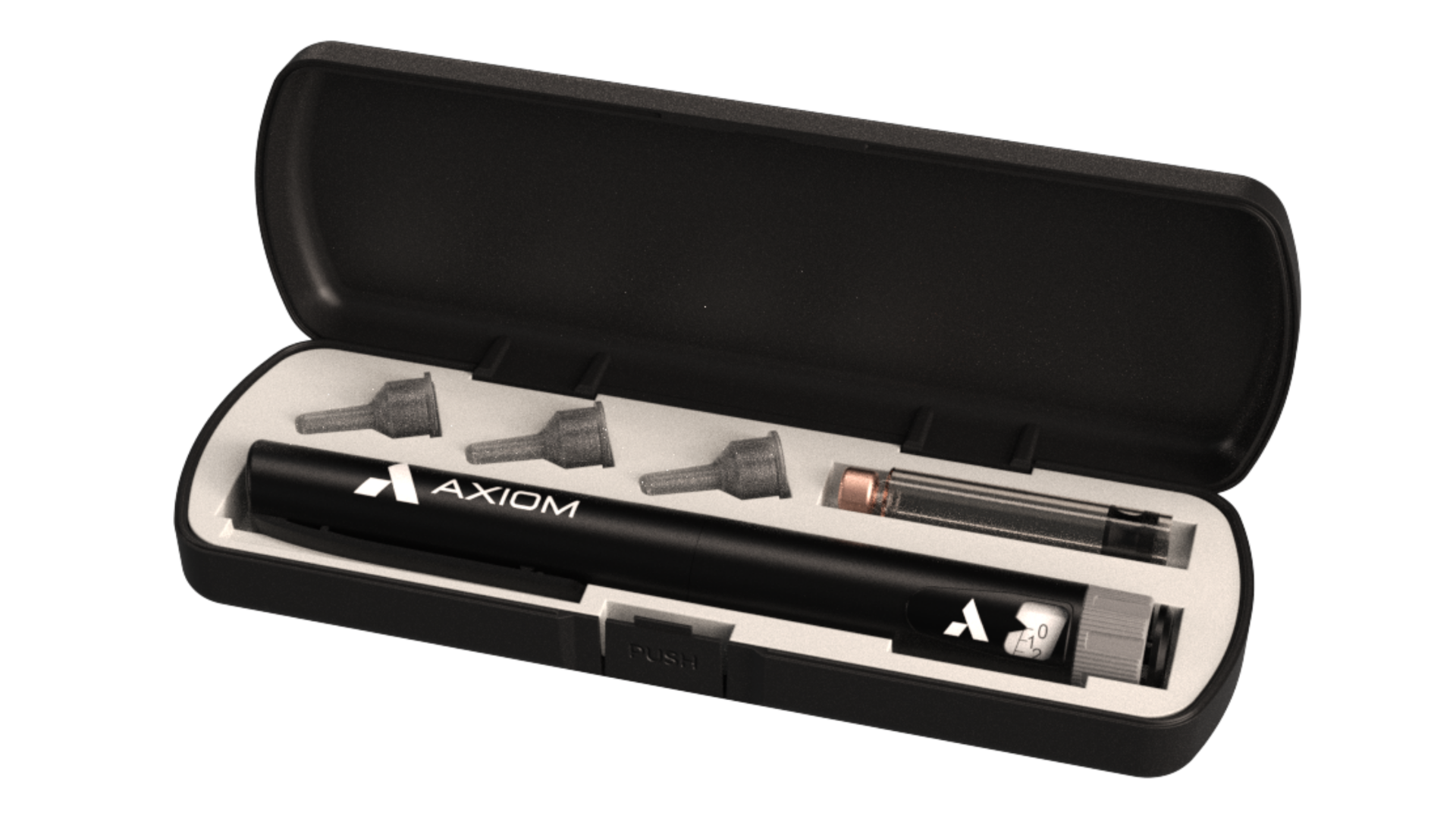 AXIOM reusable peptide injector pen in carrying case